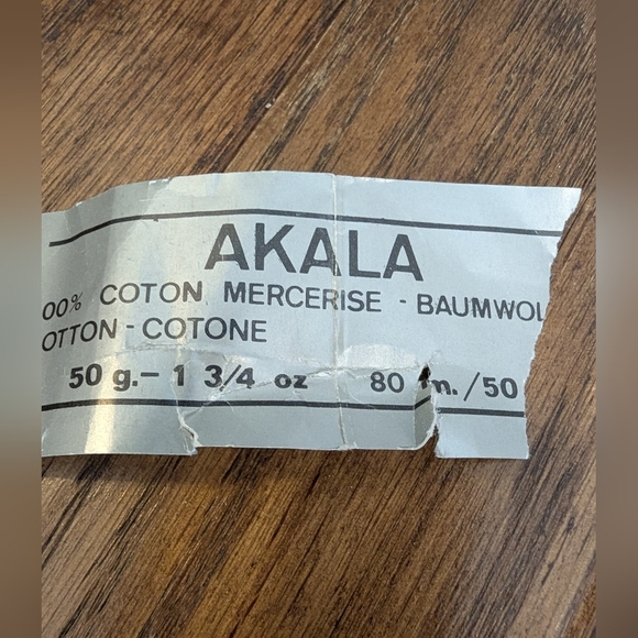 Vintage Georges Picaud Paris 100% Mercerized Cotton Yarn Lot 200 g  Blue Yellow - Picture 7 of 10